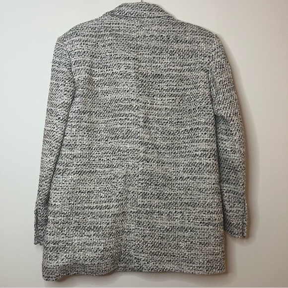 ZARA Double Breasted Preppy Plaid Tweed Classic Blazer - Picture 6 of 8